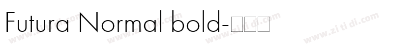 Futura Normal bold字体转换